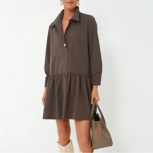 Tuckernuck Pomander Place Cleia Mini Dress in Cocoa